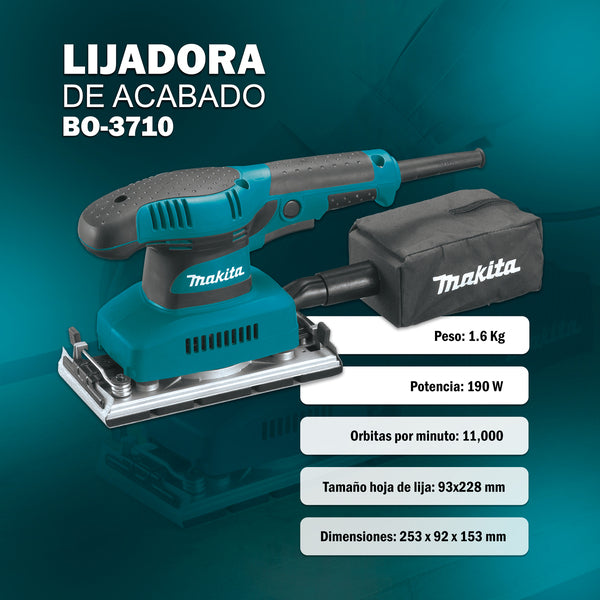 Lijadora de acabado BO3710 - Makita