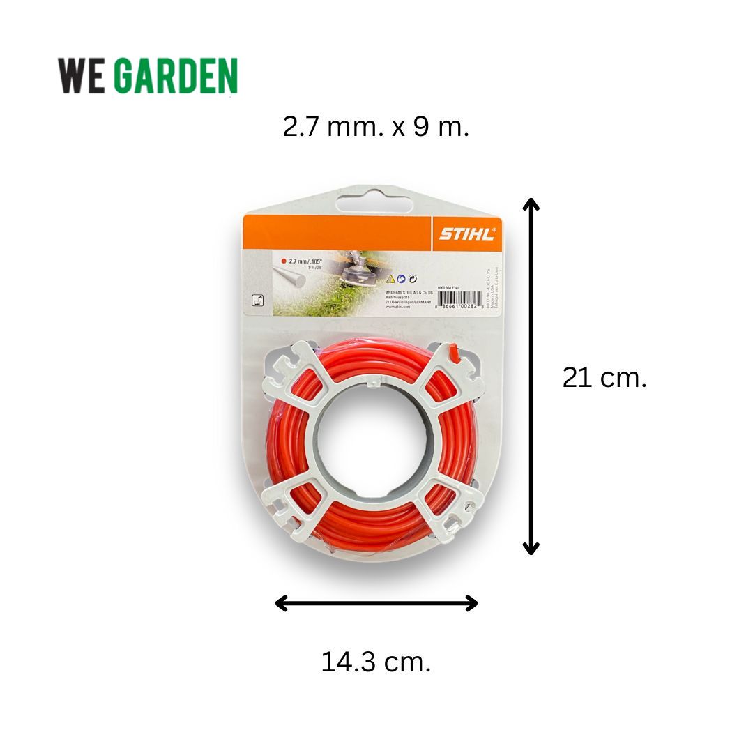 Hilo corte redondo Ø 2,7 mm x 9,0 m rojo - Stihl