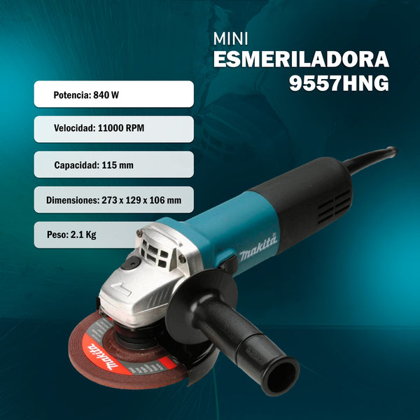 Mini esmeriladora 9557HNG - Makita