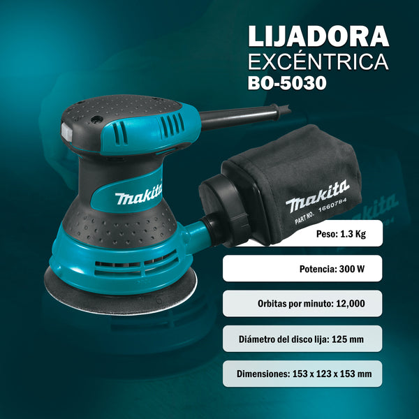 Lijadora excéntrica BO5030 - Makita