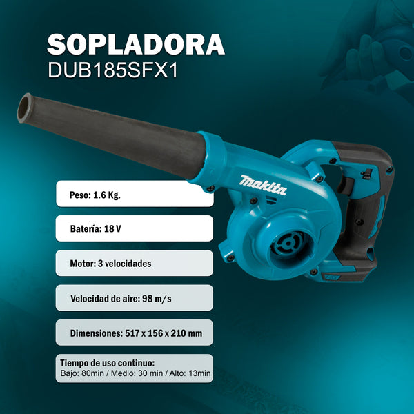 Sopladora DUB185SFX1 - Makita